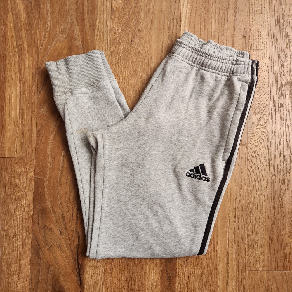 Adidas Women's Gray Joggers with Black Accents